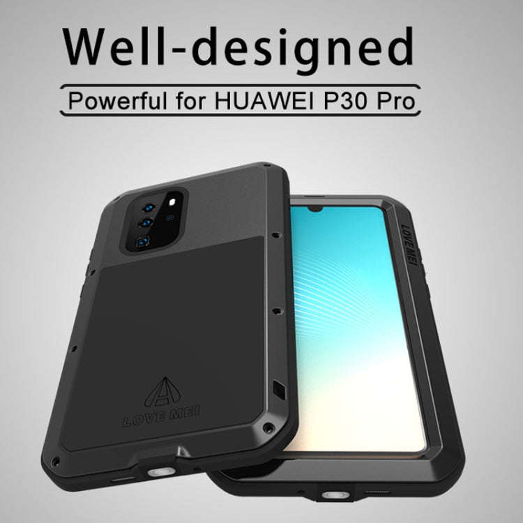 LOVE MEI Powerful Dustproof Shockproof Splashproof Metal + Silicone Combination Case for Huawei P...