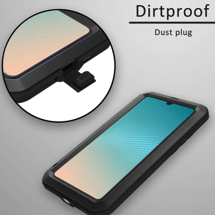 LOVE MEI Powerful Dustproof Shockproof Splashproof Metal + Silicone Combination Case for Huawei P...