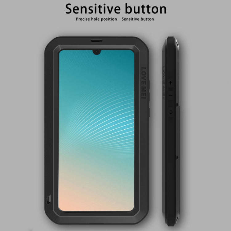 LOVE MEI Powerful Dustproof Shockproof Splashproof Metal + Silicone Combination Case for Huawei P...