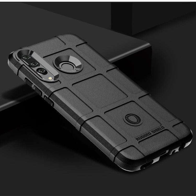 Shockproof Rugged Shield Full Coverage Protective Silicone Case for Huawei P Smart+ 2019 (Black)