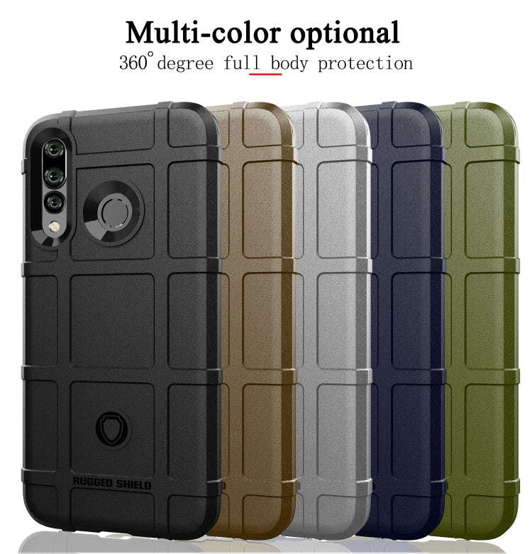 Shockproof Rugged Shield Full Coverage Protective Silicone Case for Huawei P Smart+ 2019 (Black)