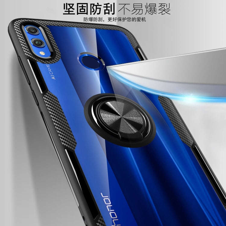 Scratchproof TPU + Acrylic Ring Bracket Protective Case for Huawei Honor 8X(Blue)