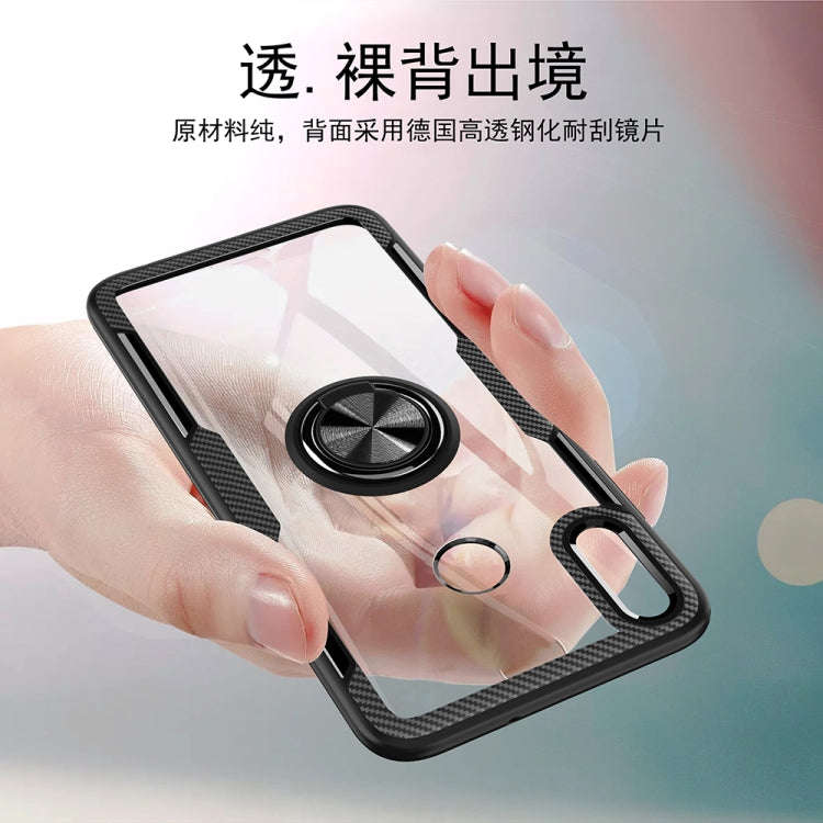 Scratchproof TPU + Acrylic Ring Bracket Protective Case for Huawei Honor 8X(Blue)