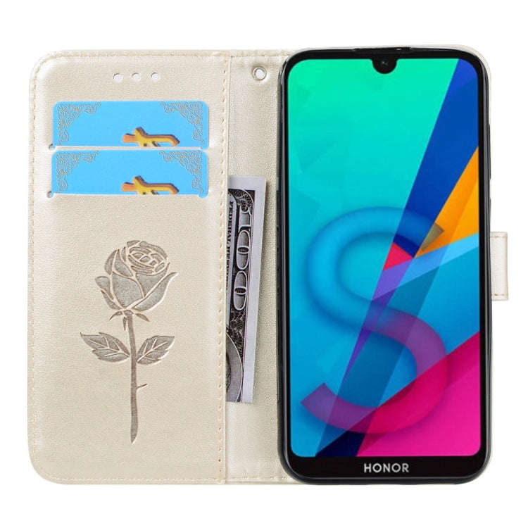 Rose Embossed Horizontal Flip PU Leather Case for Huawei Honor 8S / Y5 (2019), with Holder & Card...