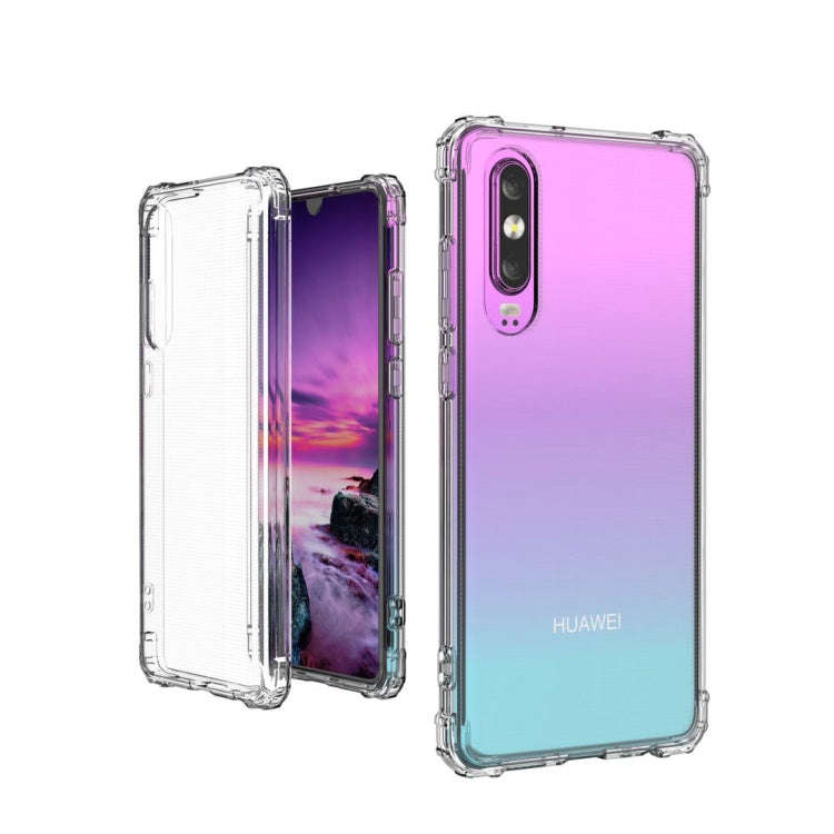 Shockproof Transparent TPU Soft Case for Huawei P30 (Transparent)