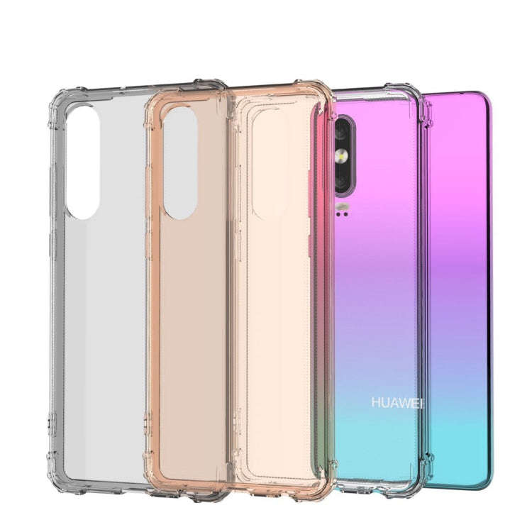 Shockproof Transparent TPU Soft Case for Huawei P30 (Transparent)