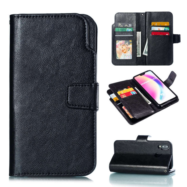 Multifunctional Litchi Texture Horizontal Flip Leather Case for Huawei P20 Lite, with Card Slot &...
