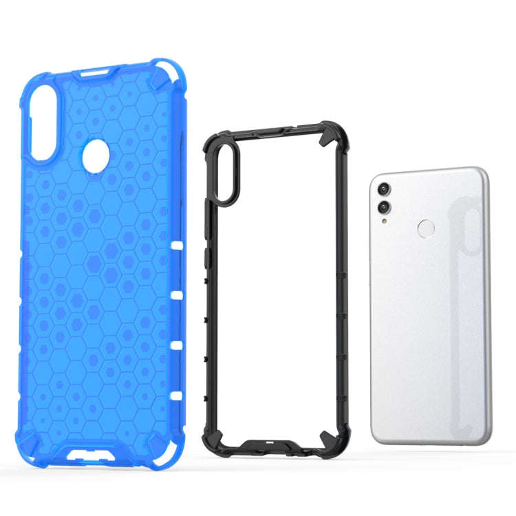 Shockproof Honeycomb PC + TPU Case for Huawei Honor 8X(Black)