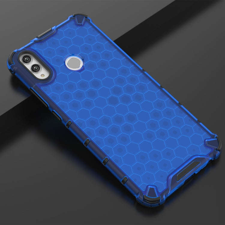Shockproof Honeycomb PC + TPU Case for Huawei Honor 8X(Blue)