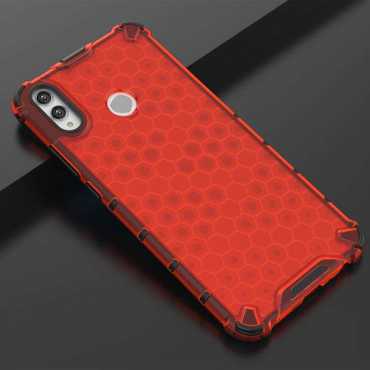 Shockproof Honeycomb PC + TPU Case for Huawei Honor 8X(Red)