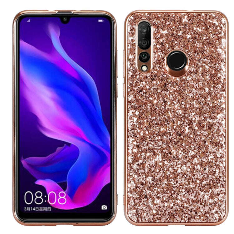 Glitter Powder Shockproof TPU Case for Huawei nova 4 (Rose Gold)