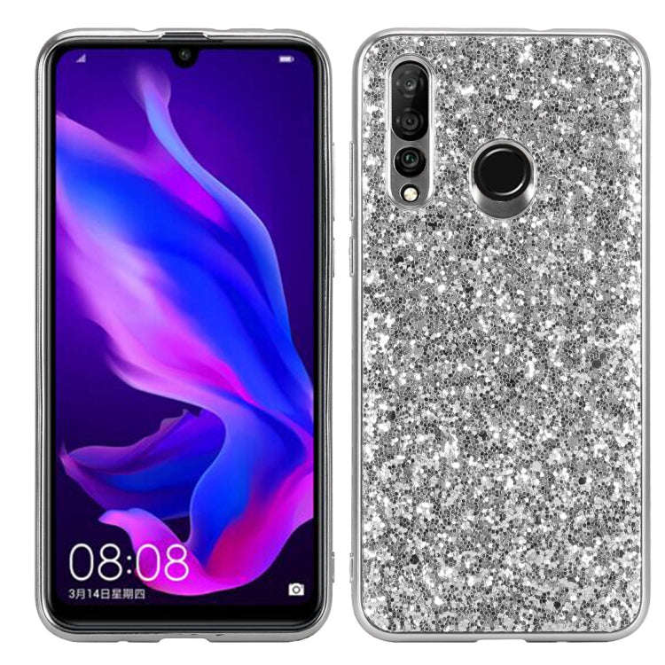 Glitter Powder Shockproof TPU Case for Huawei nova 4 (Silver)