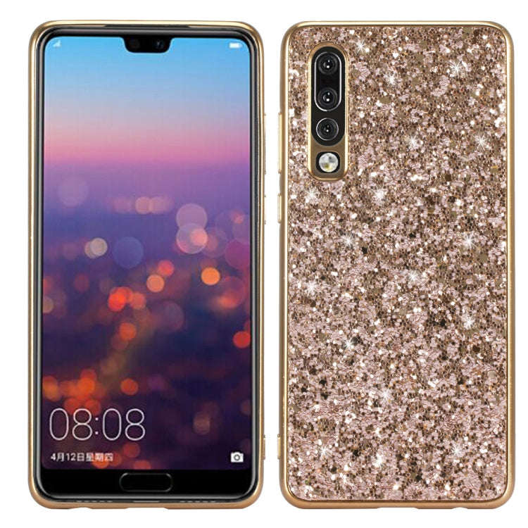 Glitter Powder Shockproof TPU Case for Huawei P30 (Gold)