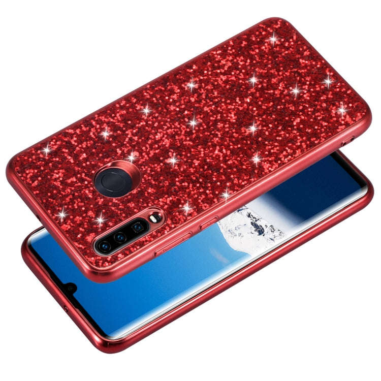 Glitter Powder Shockproof TPU Case for Huawei P30 Lite / nova 4e (Silver)