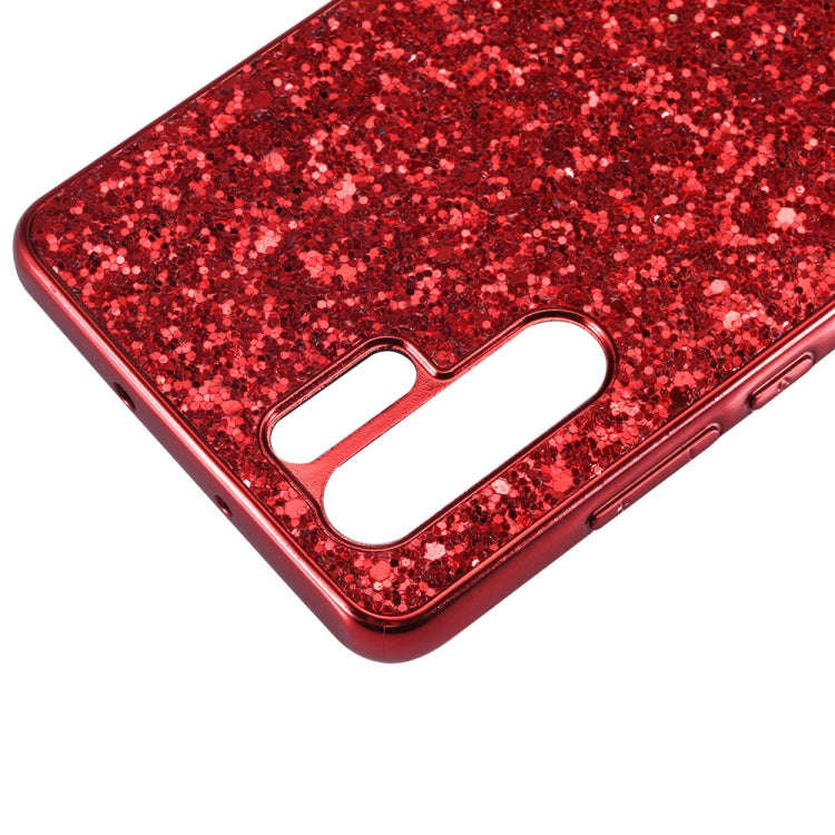 Glitter Powder Shockproof TPU Case for Huawei P30 Pro (Red)