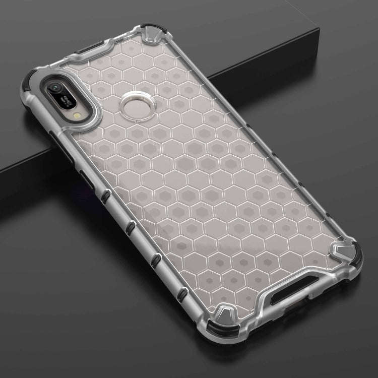 Honeycomb Shockproof PC + TPU Case for Huawei Y6(2019)(Transparent)