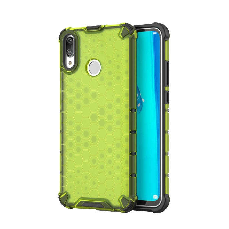 Honeycomb Shockproof PC + TPU Case for Huawei Y9 (2019) (Green)