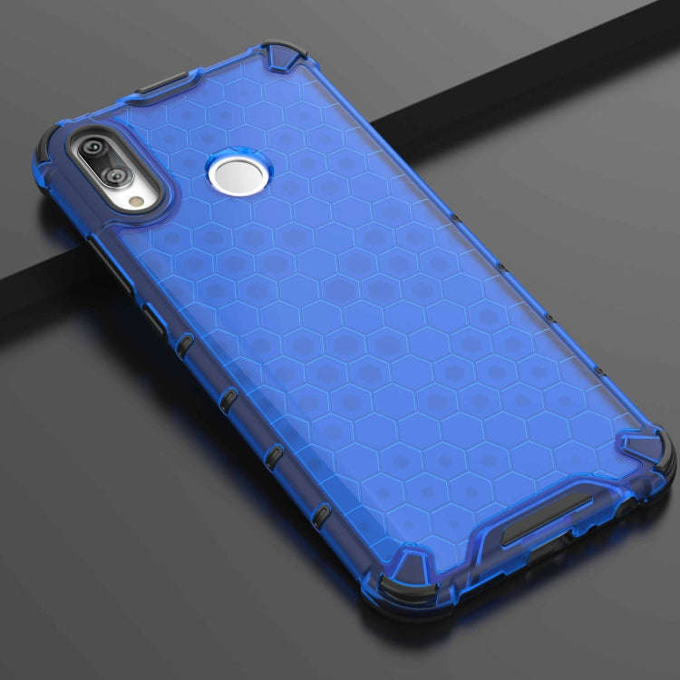 Honeycomb Shockproof PC + TPU Case for Huawei Y9 (2019) (Blue)
