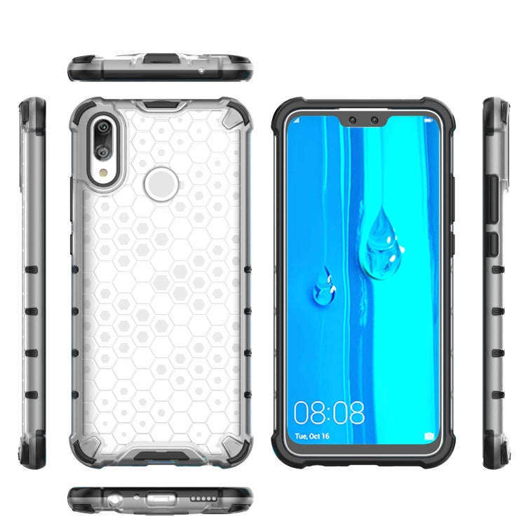 Honeycomb Shockproof PC + TPU Case for Huawei Y9 (2019) (Blue)