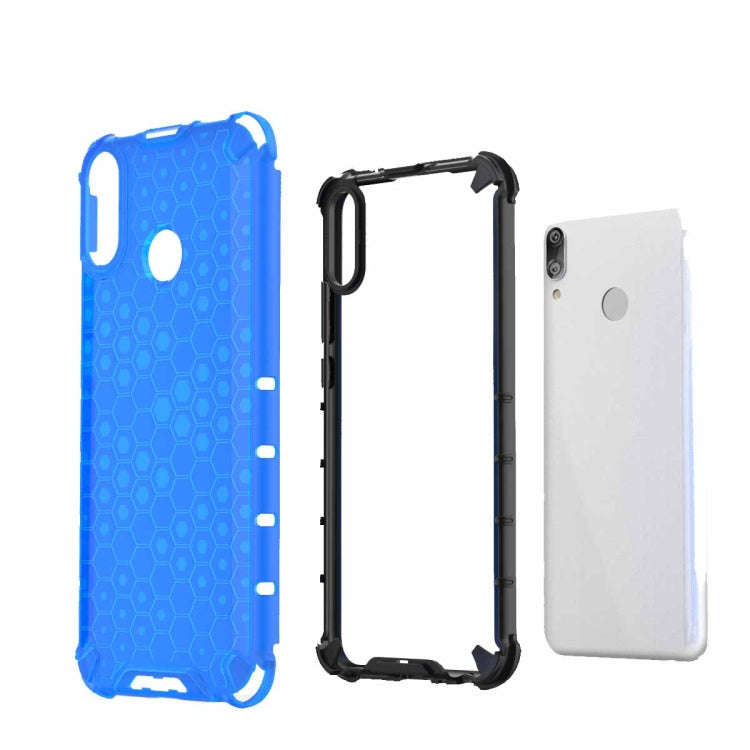 Honeycomb Shockproof PC + TPU Case for Huawei Y9 (2019) (Red)