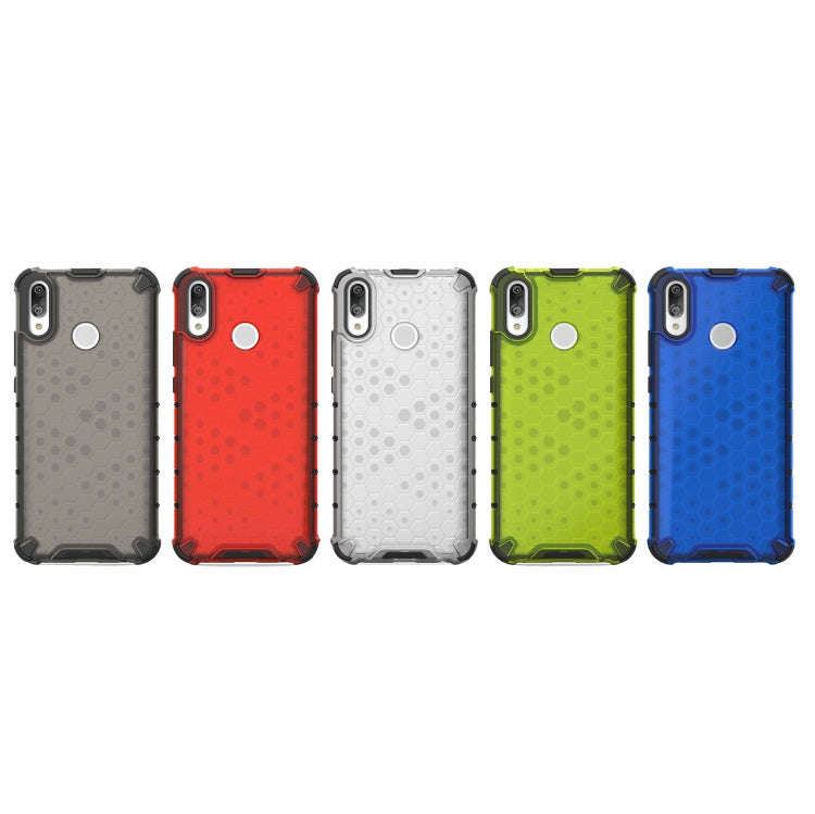 Honeycomb Shockproof PC + TPU Case for Huawei Y9 (2019) (Red)