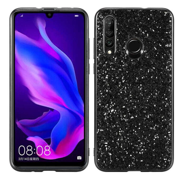 Glitter Powder Shockproof TPU Protective Case for Huawei Nova 4 (Black)