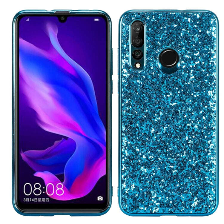 Glitter Powder Shockproof TPU Protective Case for Huawei Nova 4 (Blue)
