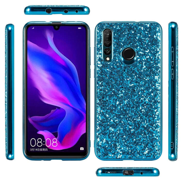 Glitter Powder Shockproof TPU Protective Case for Huawei Nova 4 (Blue)
