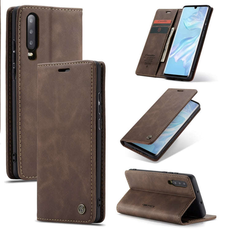 CaseMe-013 Multifunctional Retro Frosted Horizontal Flip Leather Case for Huawei P30, with Card S...