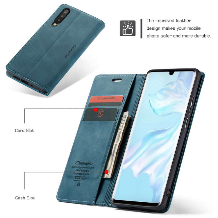 CaseMe-013 Multifunctional Retro Frosted Horizontal Flip Leather Case for Huawei P30, with Card S...