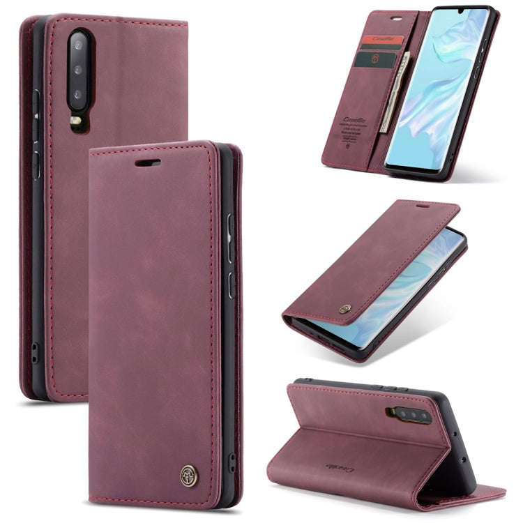 CaseMe-013 Multifunctional Retro Frosted Horizontal Flip Leather Case for Huawei P30, with Card S...