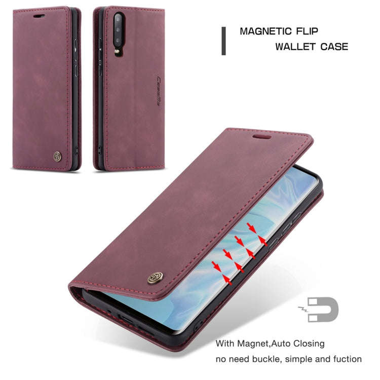 CaseMe-013 Multifunctional Retro Frosted Horizontal Flip Leather Case for Huawei P30, with Card S...