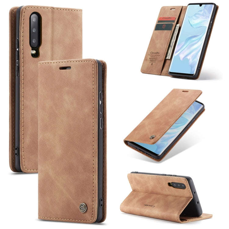 CaseMe-013 Multifunctional Retro Frosted Horizontal Flip Leather Case for Huawei P30, with Card S...