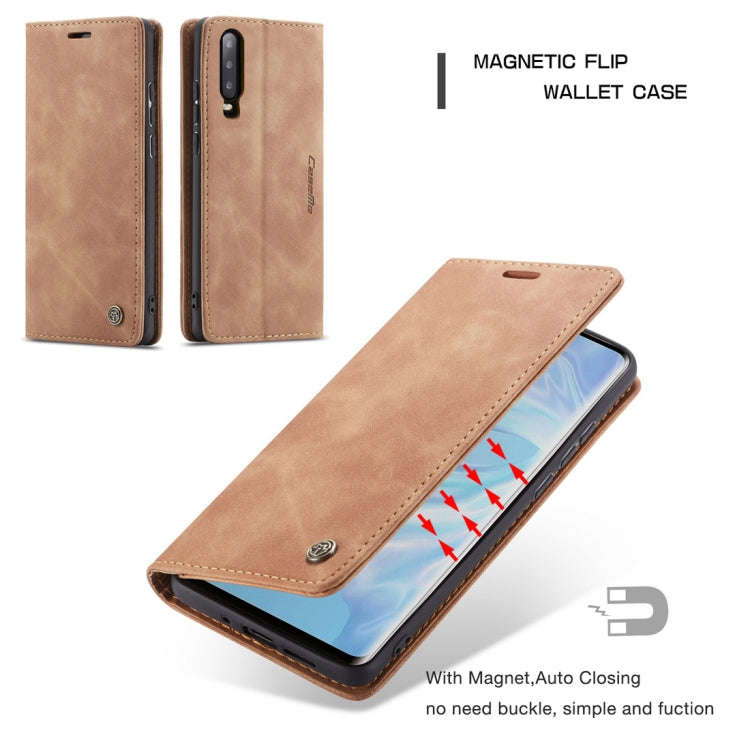 CaseMe-013 Multifunctional Retro Frosted Horizontal Flip Leather Case for Huawei P30, with Card S...