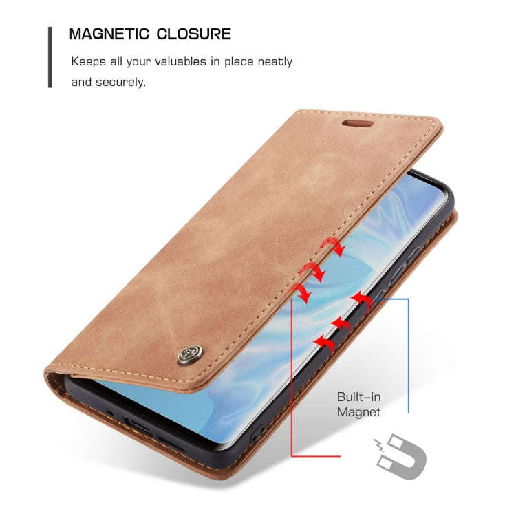 CaseMe-013 Multifunctional Retro Frosted Horizontal Flip Leather Case for Huawei P30, with Card S...