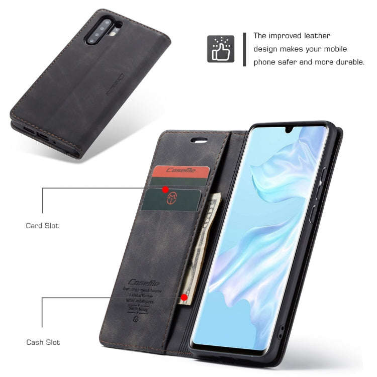 CaseMe-013 Multifunctional Retro Frosted Horizontal Flip Leather Case for Huawei P30 Pro, with Ca...