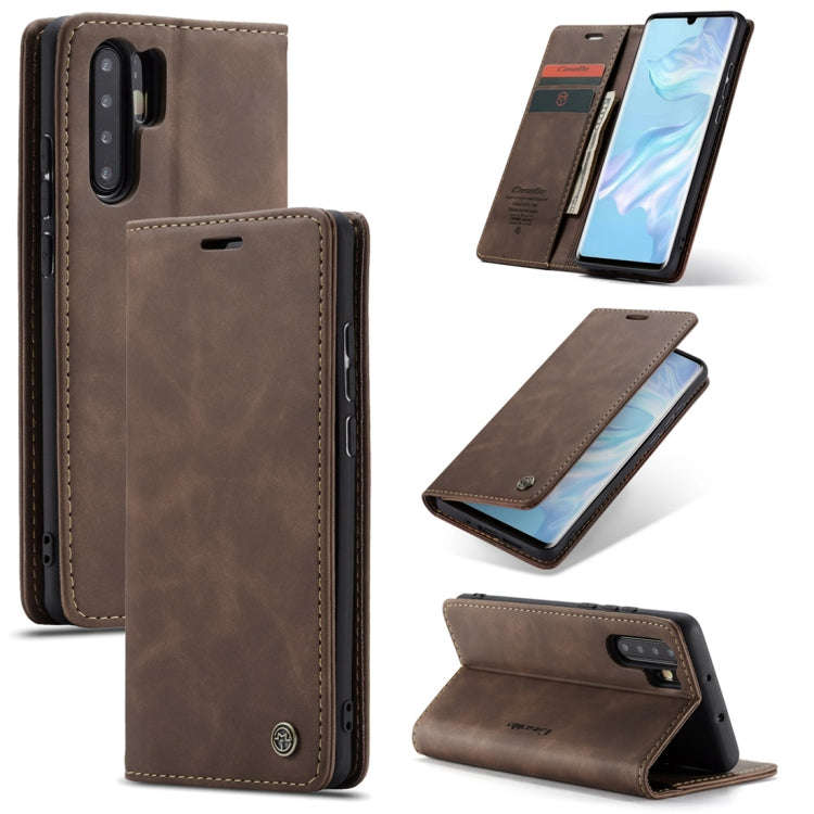 CaseMe-013 Multifunctional Retro Frosted Horizontal Flip Leather Case for Huawei P30 Pro, with Ca...