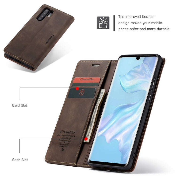 CaseMe-013 Multifunctional Retro Frosted Horizontal Flip Leather Case for Huawei P30 Pro, with Ca...