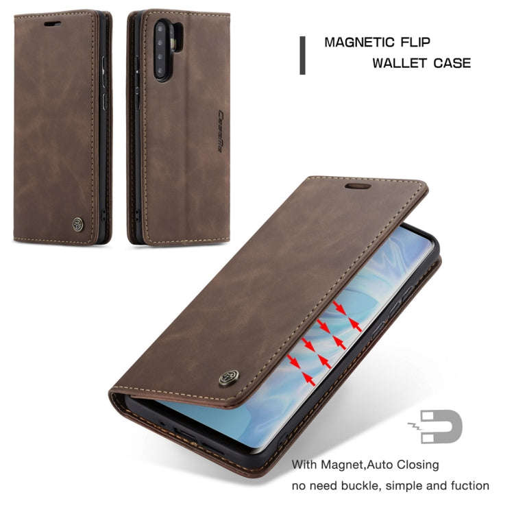 CaseMe-013 Multifunctional Retro Frosted Horizontal Flip Leather Case for Huawei P30 Pro, with Ca...