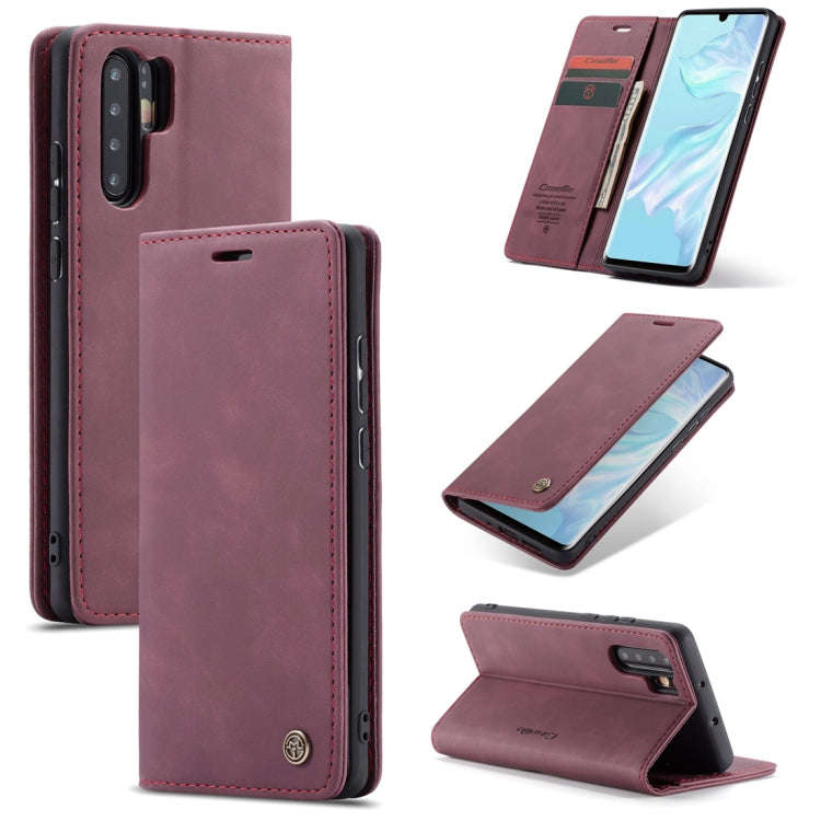 CaseMe-013 Multifunctional Retro Frosted Horizontal Flip Leather Case for Huawei P30 Pro, with Ca...
