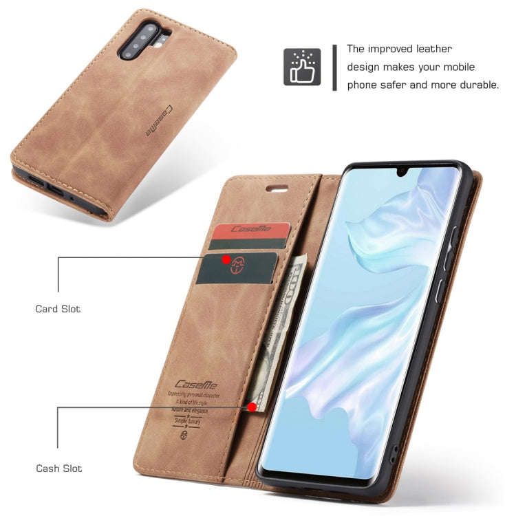 CaseMe-013 Multifunctional Retro Frosted Horizontal Flip Leather Case for Huawei P30 Pro, with Ca...