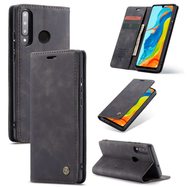 CaseMe-013 Multifunctional Retro Frosted Horizontal Flip Leather Case for Huawei P30 Lite, with C...