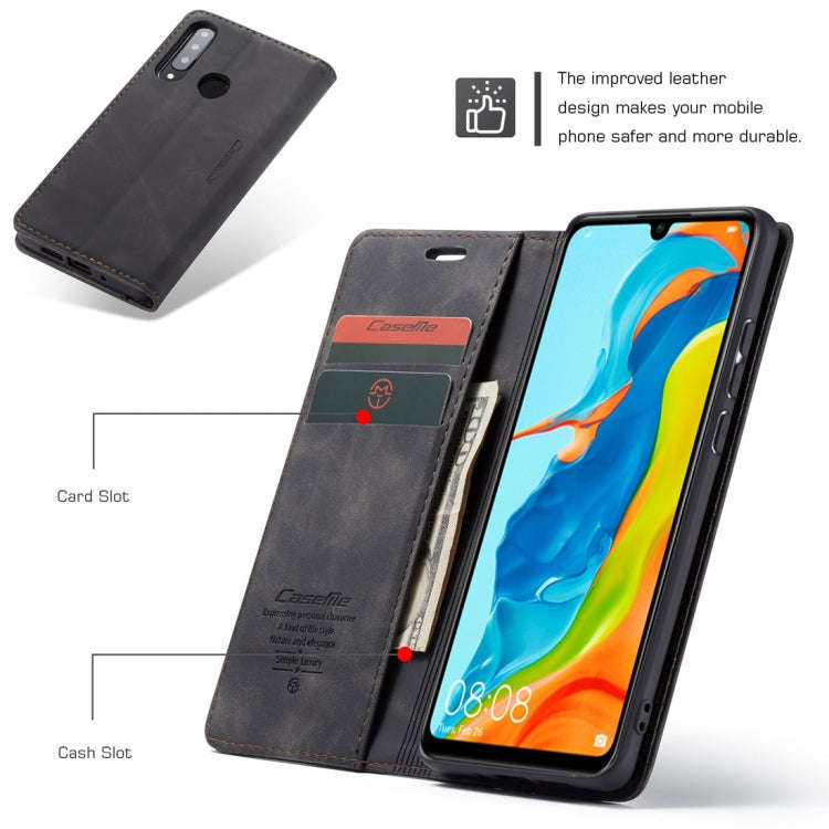 CaseMe-013 Multifunctional Retro Frosted Horizontal Flip Leather Case for Huawei P30 Lite, with C...