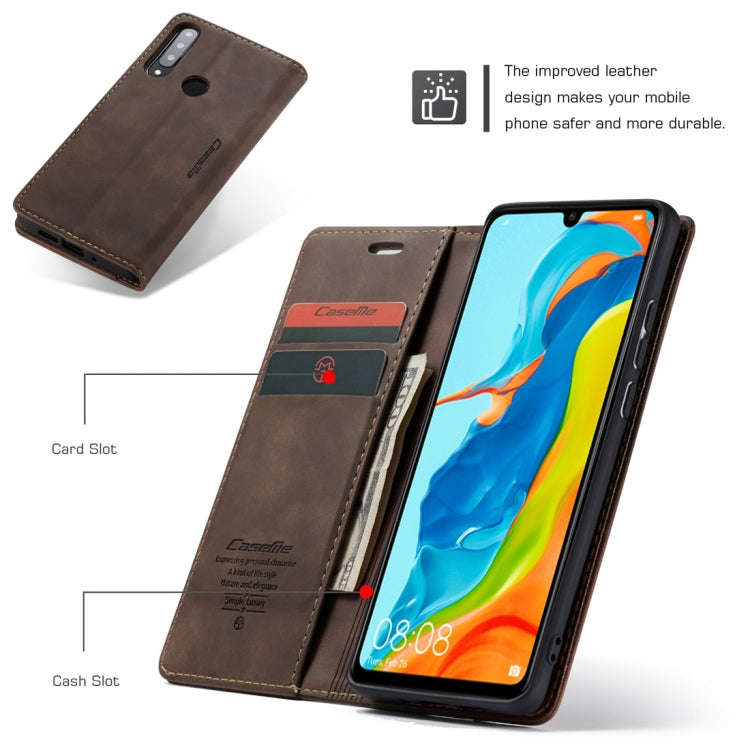 CaseMe-013 Multifunctional Retro Frosted Horizontal Flip Leather Case for Huawei P30 Lite, with C...