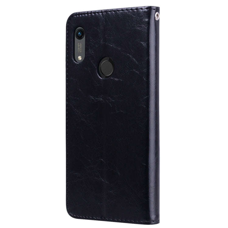 Business Style Oil Wax Texture Horizontal Flip Leather Case for Huawei Y6 (2019) / Honor 8A, with...