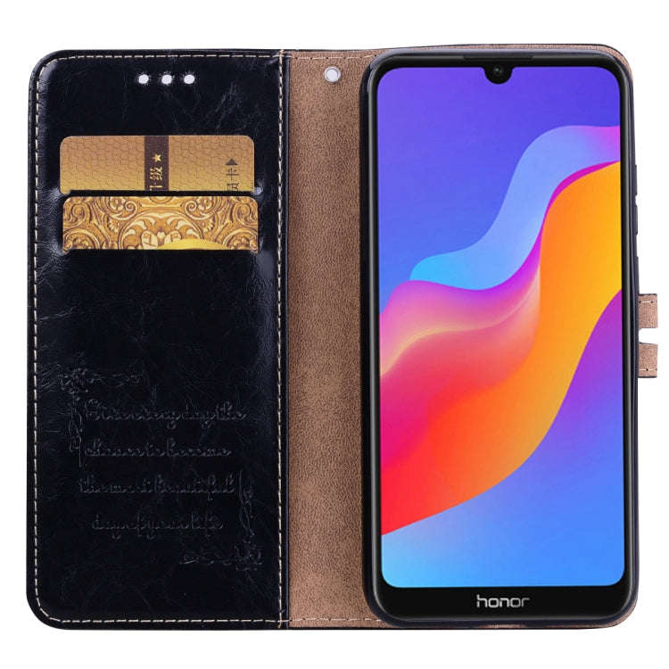 Business Style Oil Wax Texture Horizontal Flip Leather Case for Huawei Y6 (2019) / Honor 8A, with...
