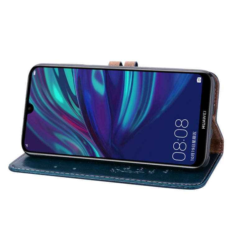 Business Style Oil Wax Texture Horizontal Flip Leather Case for Huawei Y7 (2019), with Holder & C...