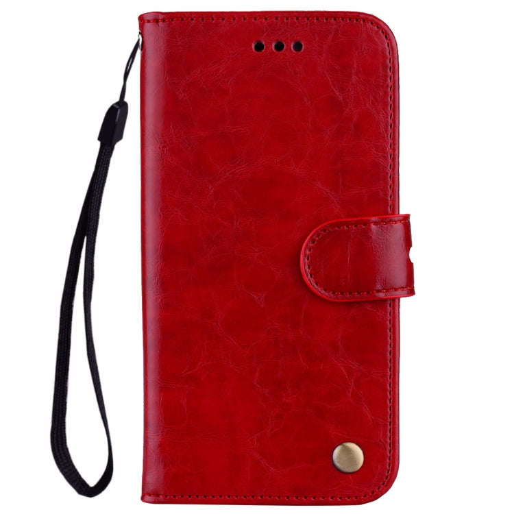 Business Style Oil Wax Texture Horizontal Flip Leather Case for Huawei Y7 (2019), with Holder & C...