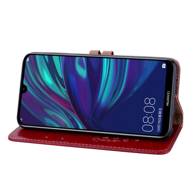 Business Style Oil Wax Texture Horizontal Flip Leather Case for Huawei Y7 (2019), with Holder & C...