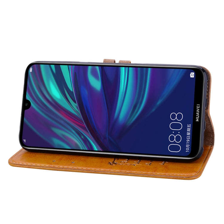 Business Style Oil Wax Texture Horizontal Flip Leather Case for Huawei Y7 (2019), with Holder & C...